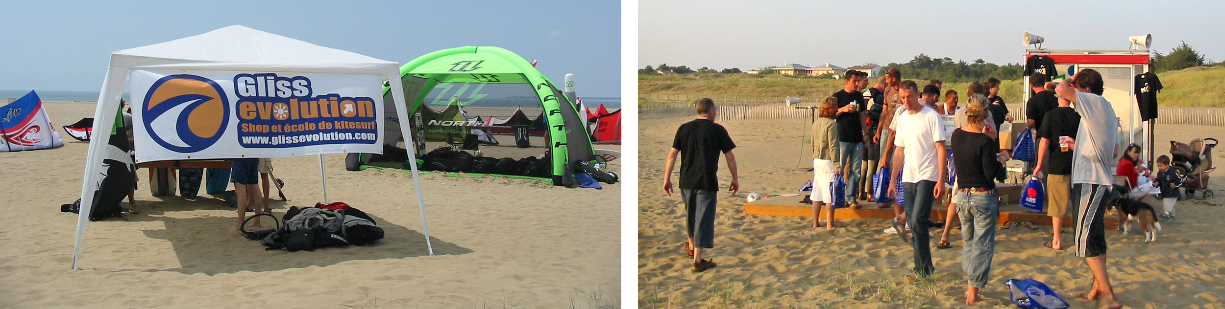 Équipe GlissEvolution 2006 lors des premières années du shop à La Baule